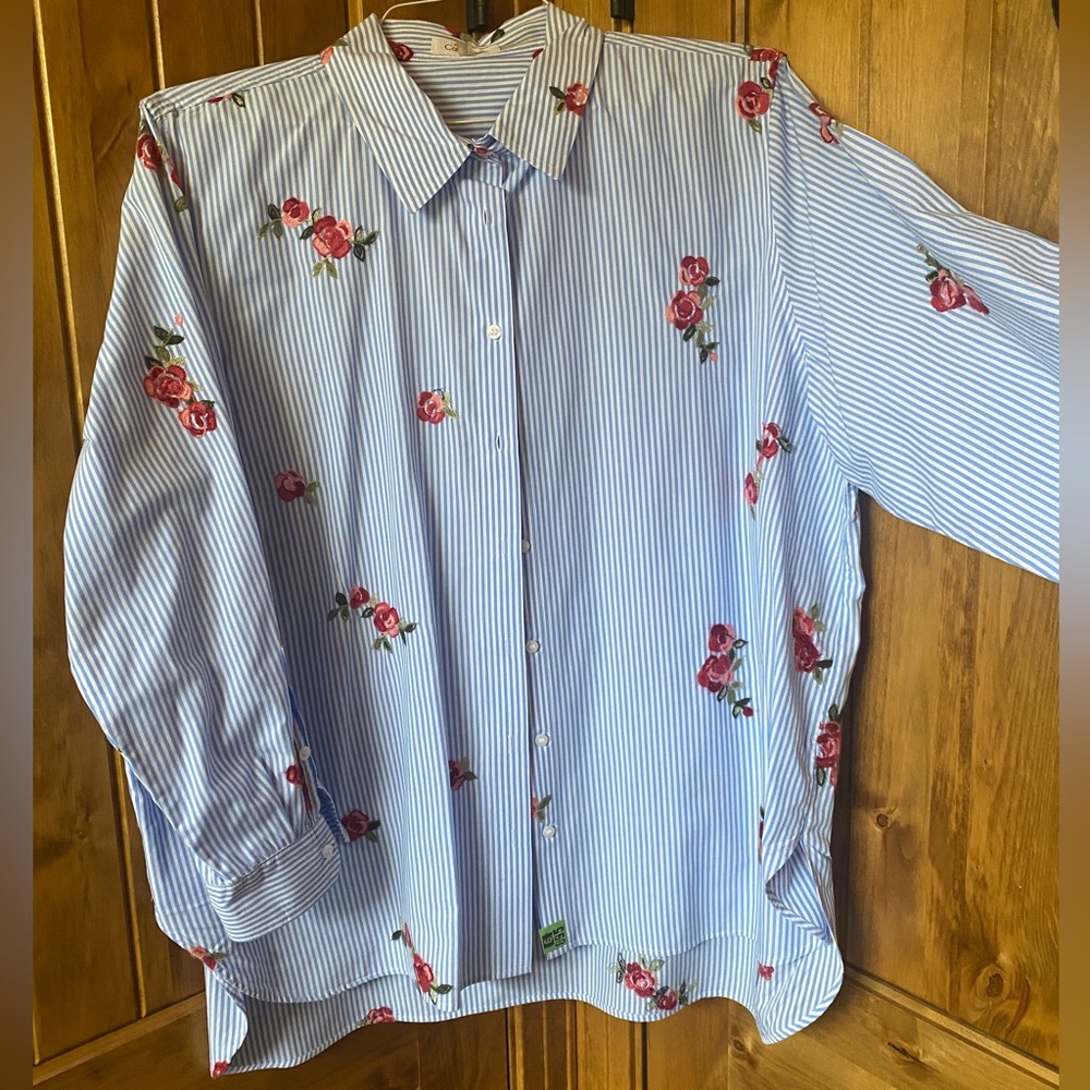 Calvin Klein 1x button down tunic